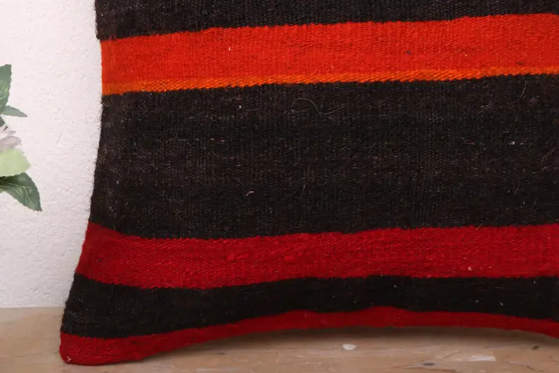 Turkish Kilim Pillow, Cushion, 16x16 Brown Pillow Cover, Boho Pillow, Boho Pillow Sham Cover, Patio Pillow Case, Nautical Throw Pillow Case - 3