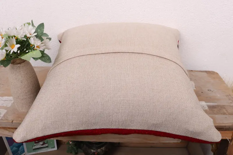 Turkish Kilim Pillow, Cushion, 16x16 Brown Pillow Cover, Boho Pillow, Boho Pillow Sham Cover, Patio Pillow Case, Nautical Throw Pillow Case - 7