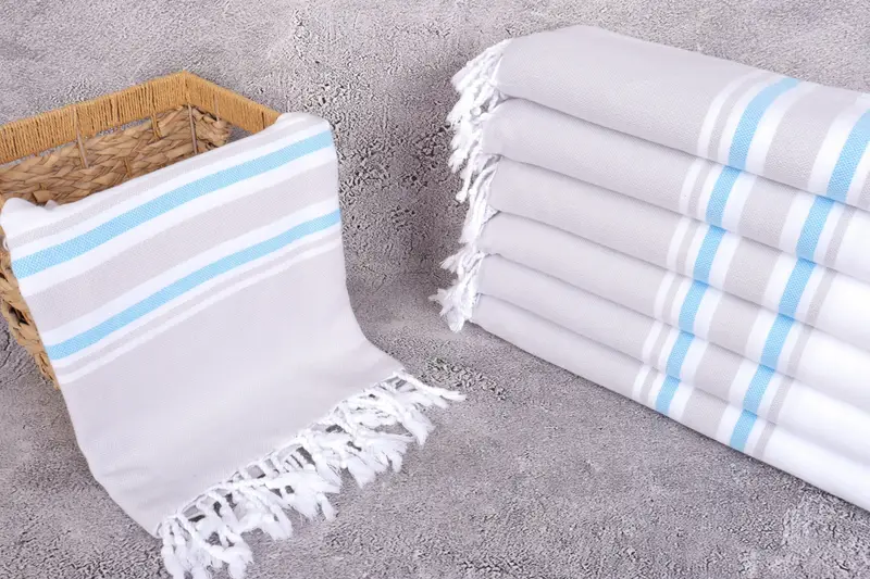 Best Beach Towel, Gift For The Home Decor, Housewarming Gift, 70x40 Cotton Striped Towel, Bachelor Towel, Guest Towel, Hammam towel, Bridal Gifts - 3
