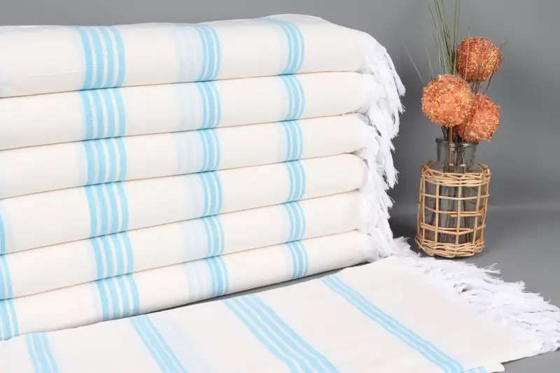 Bachelorette Towel Personalized Blue Striped Beach Towel, 40x71 Inches