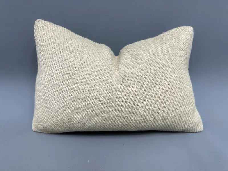 12x20 Beige Pillow Sham, Living Room Throw Pillow Sham, Cushion, Boho Pillow, Nomadic Pillow Sham, Gift Pillow, Throw Kilim Pillow - 1