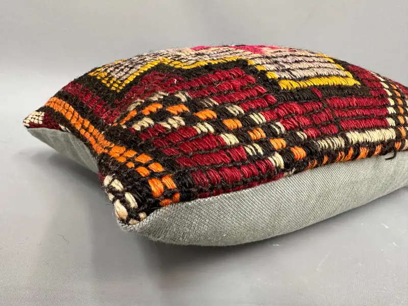 Gift Pillow, Designer Throw Pillow Sham, Antique Pillows, Home Decor Pillow, Cushion, 12x20 Red Pillow Cover, Armchair Pillow Cover, Rustic Cushion - 6
