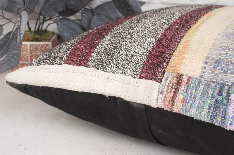 Ethnic Cushion, Kilim Pillow Cover, Indoor Cushion Cover, Cushion, 20x20 Beige Pillow Sham, Handmade Cushion, Boho Pillow, Ethnical Kilim Rug Pillow - 7