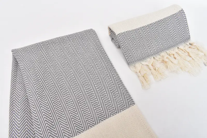 Wedding Gift, Gym Towel, Custom Turkish Towel, Turkish Towel Hand Towel, Bridal Shower Favor, 36x18 Cotton Herringbone Towel, Monogrammed Hand Towel - 7
