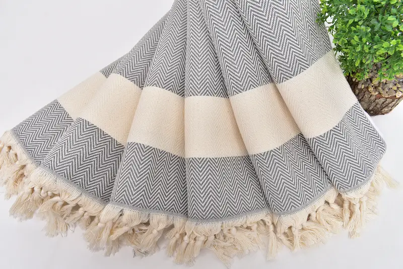 Wedding Gift, Gym Towel, Custom Turkish Towel, Turkish Towel Hand Towel, Bridal Shower Favor, 36x18 Cotton Herringbone Towel, Monogrammed Hand Towel - 4