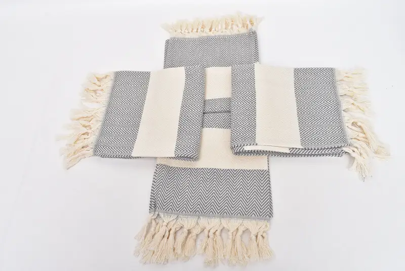 Wedding Gift, Gym Towel, Custom Turkish Towel, Turkish Towel Hand Towel, Bridal Shower Favor, 36x18 Cotton Herringbone Towel, Monogrammed Hand Towel - 6