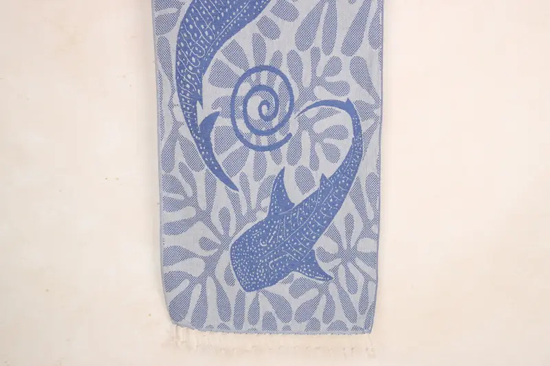 Monogrammed Hand Towel, Gifts For Him, Valentines Day Gift Idea, Bathroom Towels, Spa Towel, Monogram Kitchen Towel, 40x18 Cotton Whale Design Towel - 1