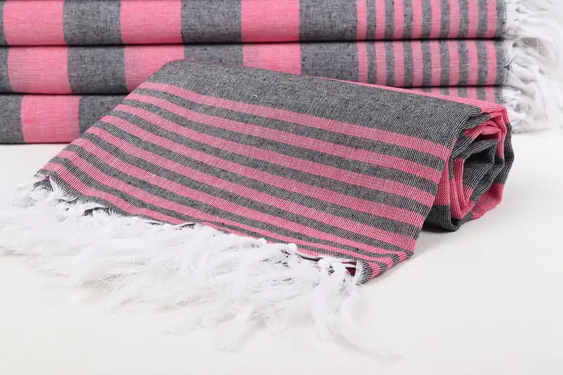 Custom monogram Turkish beach towel USA, 68x36 Cotton Striped Towel, Gift For Best Friend, Home Decor Gifts, Turkish bath towel, Luxury towel - 4