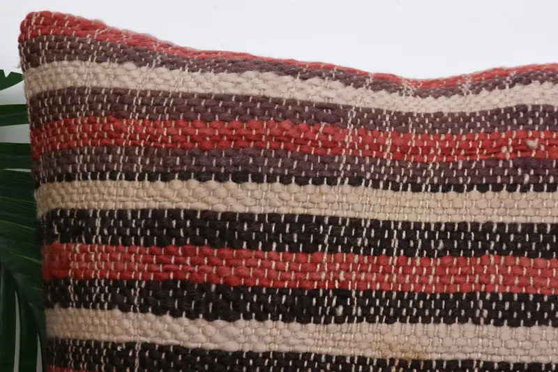 Turkish Pillow, Boho Pillow Sham Cover, Bed Cushion Case, 16x16 Red Cushion Cover, Cushion, Boho Throw Pillow Sham, Gift Pillow - 2