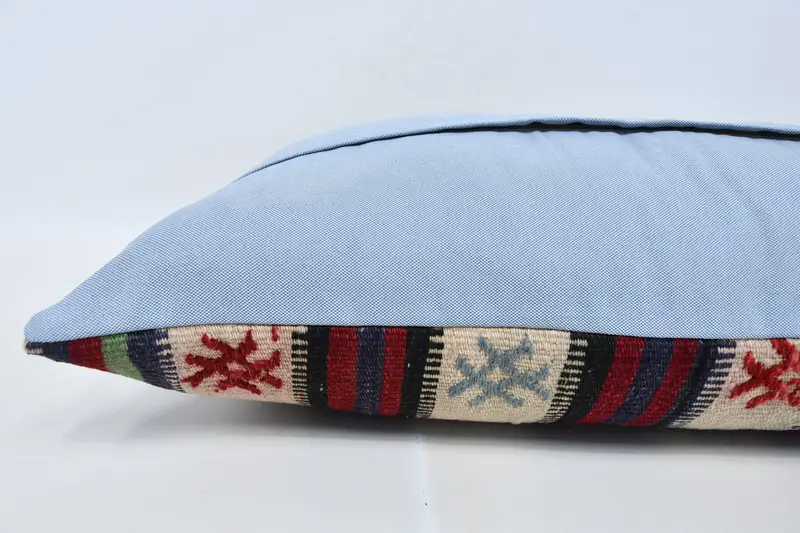 Cushion Cover, Kilim Cushion Sham, Outdoor Bolster Cushion, Antique Pillows, Square Throw Pillow, 16x36 Beige Cushion, Boho Pillow Sham Cover - 6