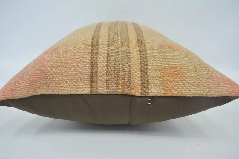 Kilim Pillow, Vintage Pillow, 16x24 Beige Cushion, Turkish Pillow, Outdoor Throw Cushion, Cushion Case, Bolster Throw Pillow Cover, Chair Cushion - 5
