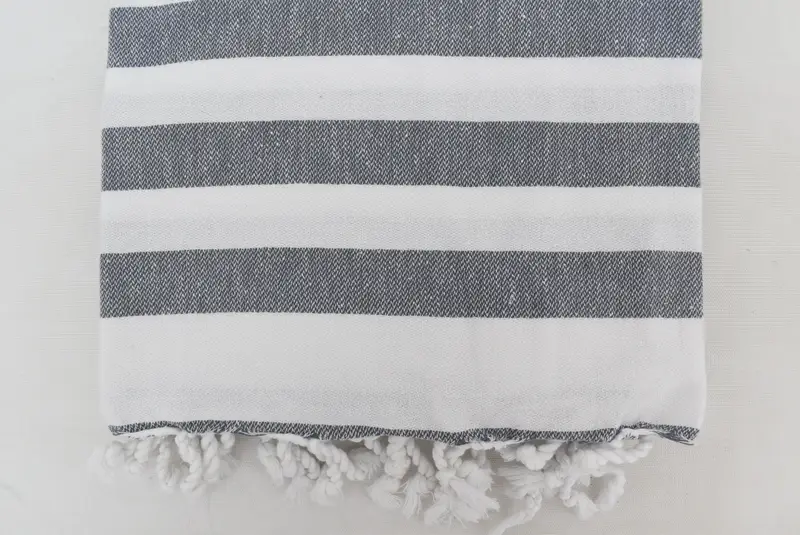 Yaz Hediye Fikirleri, Bachelor Hediyeleri, Monogram Havlular, Sevgililer Günü Hediyesi, Türk havlu, hafif havlu, 68x36 pamuklu çizgili havlu - 6