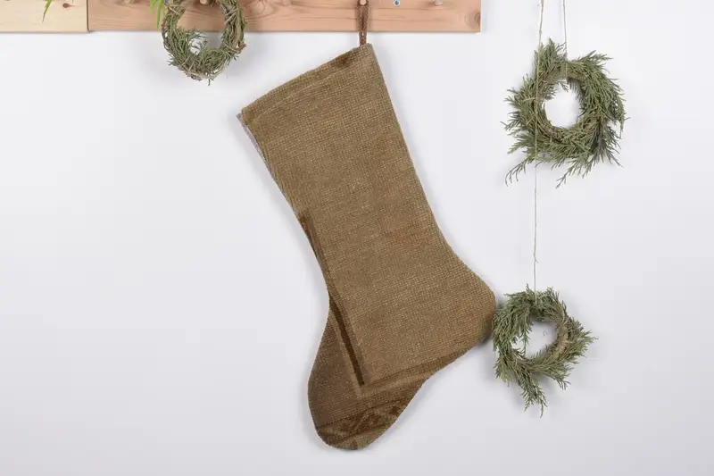 19-Zoll-Weihnachtsschmuckstrumpf, festlicher Weihnachtsstrumpf mit Weihnachtsanhänger