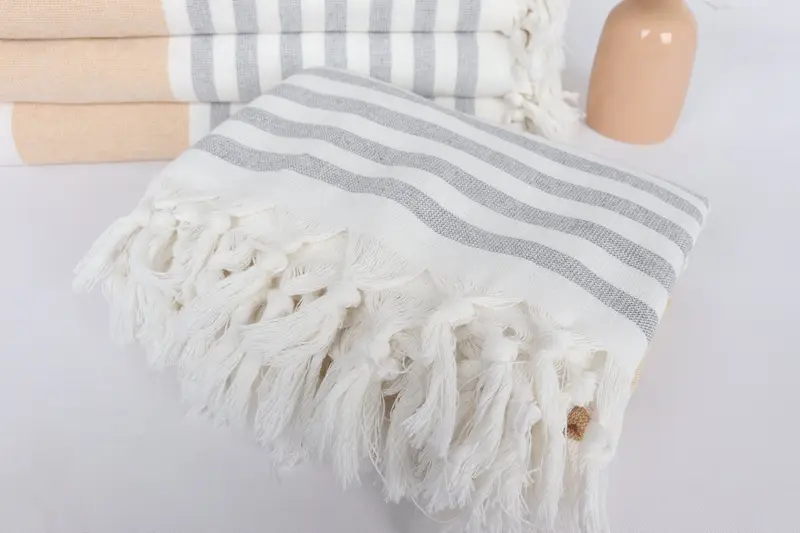 Absorbent towel, 68x36 Cotton Striped Terry Towel, Quick-dry peshtemal, Organic Towel, Holiday Towel, Wedding Gift For Bride, Best Friend Gift - 5