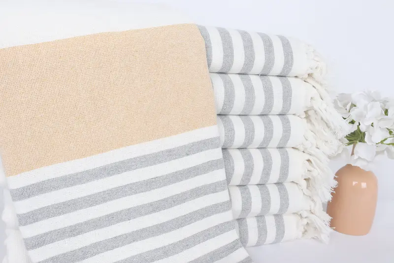 Absorbent towel, 68x36 Cotton Striped Terry Towel, Quick-dry peshtemal, Organic Towel, Holiday Towel, Wedding Gift For Bride, Best Friend Gift - 1