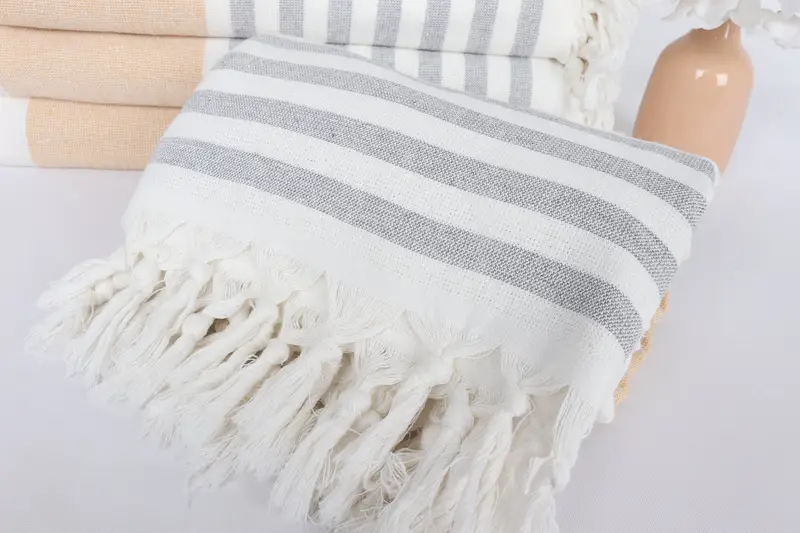 Absorbent towel, 68x36 Cotton Striped Terry Towel, Quick-dry peshtemal, Organic Towel, Holiday Towel, Wedding Gift For Bride, Best Friend Gift - 4