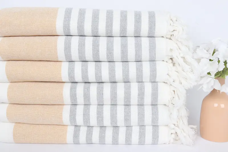 Absorbent towel, 68x36 Cotton Striped Terry Towel, Quick-dry peshtemal, Organic Towel, Holiday Towel, Wedding Gift For Bride, Best Friend Gift - 3