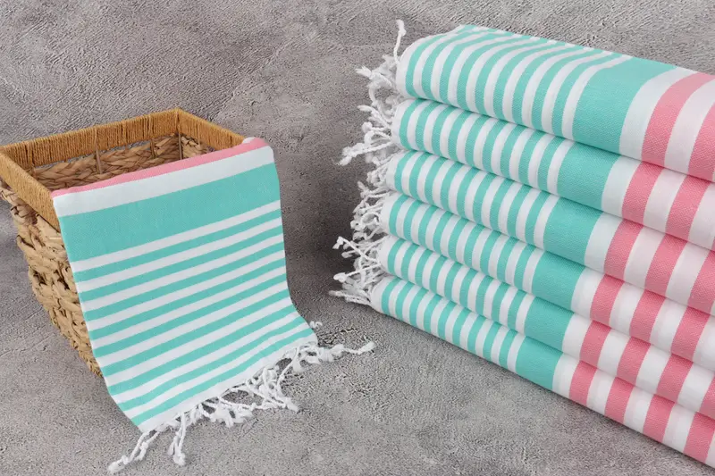 Absorbent Turkish towel, Bridesmaid Favors, Guest Towel, Bachelorette Party Gifts Bridesmaids, 68x36 Cotton Striped Towel, Turkish beach towel - 3