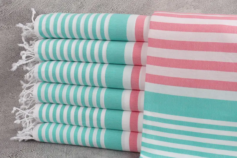 Absorbent Turkish towel, Bridesmaid Favors, Guest Towel, Bachelorette Party Gifts Bridesmaids, 68x36 Cotton Striped Towel, Turkish beach towel - 1