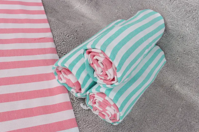 Absorbent Turkish towel, Bridesmaid Favors, Guest Towel, Bachelorette Party Gifts Bridesmaids, 68x36 Cotton Striped Towel, Turkish beach towel - 8