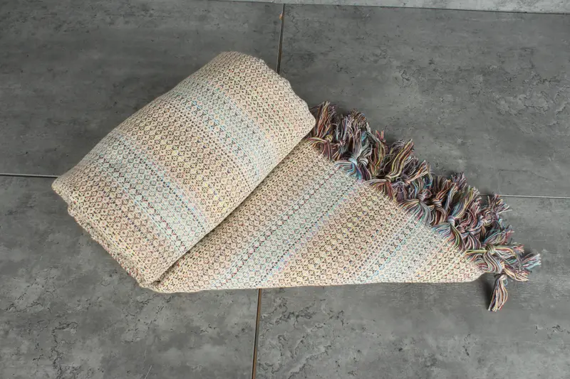 Employee Gifts, Customized Turkish Blanket, Tablecloth, Bachelorette Party Favors, Wedding Favors, 90x88 Cotton Colorful Diamond Towel - 7