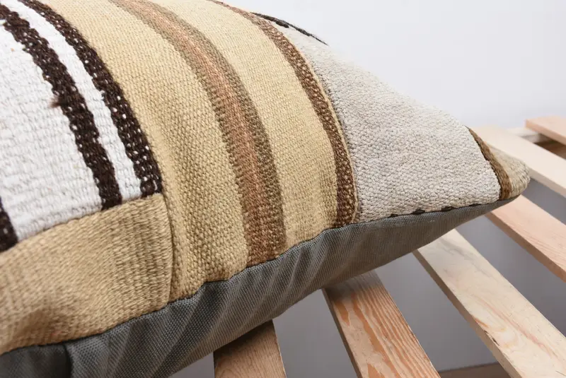 28x28 Beige Cushion, Pillow for Couch, Customized Pillow Case, Turkish Corner Cushion, Turkish Kilim Pillow, Kilim Pillow Cover, Cushion Case - 7