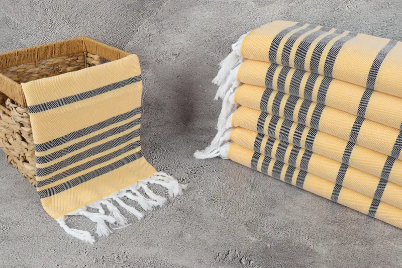 Turkish Tea Towel, Towel With Name, Gift For The Home, 40x20 Cotton Zig zag Towel, Monogram Hand Towel, Family Gift, Kitchen Towel, Guest Towel - 3