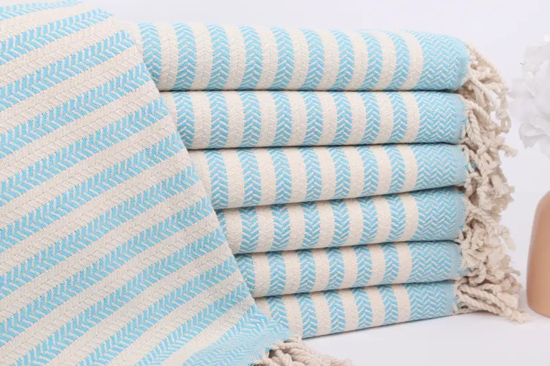 Custom Gift, Turkish towel, 70x40 Cotton Chevron Towel, Yoga Towel, Embroidery Towels, Soft organic Turkish peshtemal for luxury spa use, Bath towel - 1