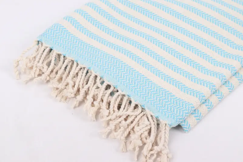 Custom Gift, Turkish towel, 70x40 Cotton Chevron Towel, Yoga Towel, Embroidery Towels, Soft organic Turkish peshtemal for luxury spa use, Bath towel - 7
