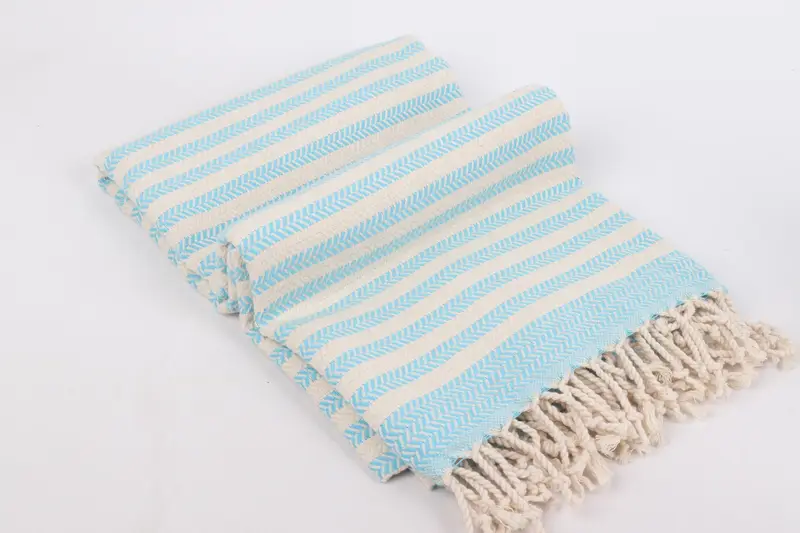 Custom Gift, Turkish towel, 70x40 Cotton Chevron Towel, Yoga Towel, Embroidery Towels, Soft organic Turkish peshtemal for luxury spa use, Bath towel - 6