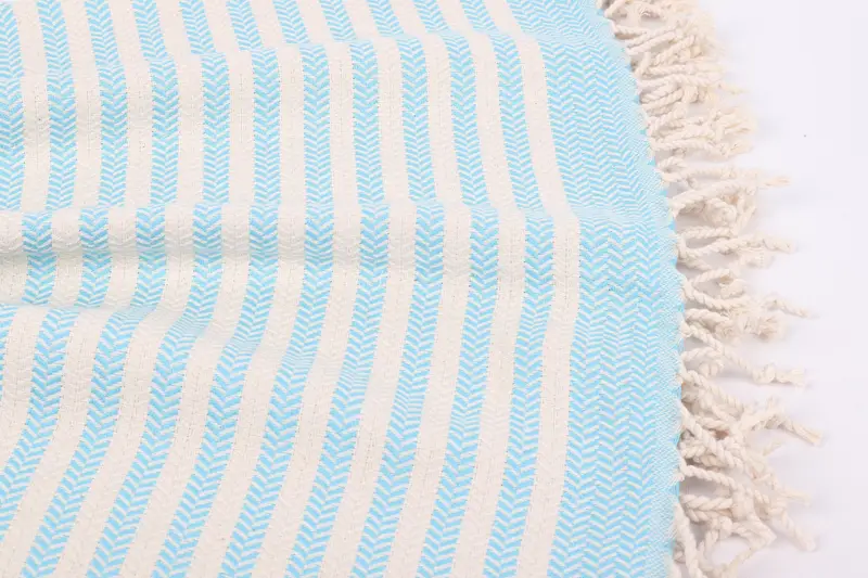 Custom Gift, Turkish towel, 70x40 Cotton Chevron Towel, Yoga Towel, Embroidery Towels, Soft organic Turkish peshtemal for luxury spa use, Bath towel - 8