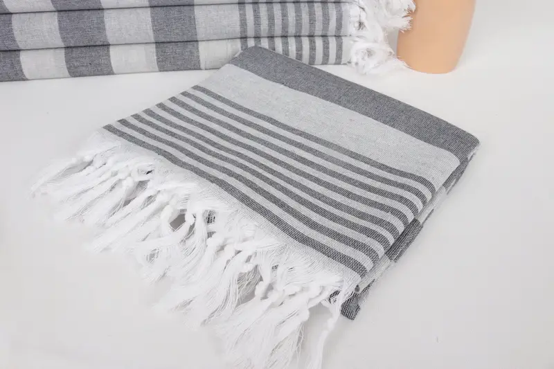 68x36 Cotton Striped Towel, Gift For Coworker, Personalized Turkish Towel, Turkish bath towel, Monogrammed Beach Towel, Yoga Towel, Organic Towel - 5