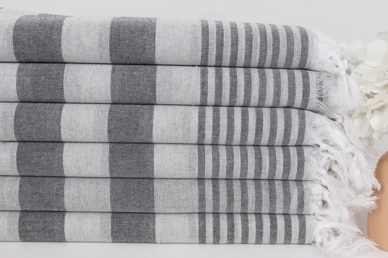 68x36 Cotton Striped Towel, Gift For Coworker, Personalized Turkish Towel, Turkish bath towel, Monogrammed Beach Towel, Yoga Towel, Organic Towel - 3