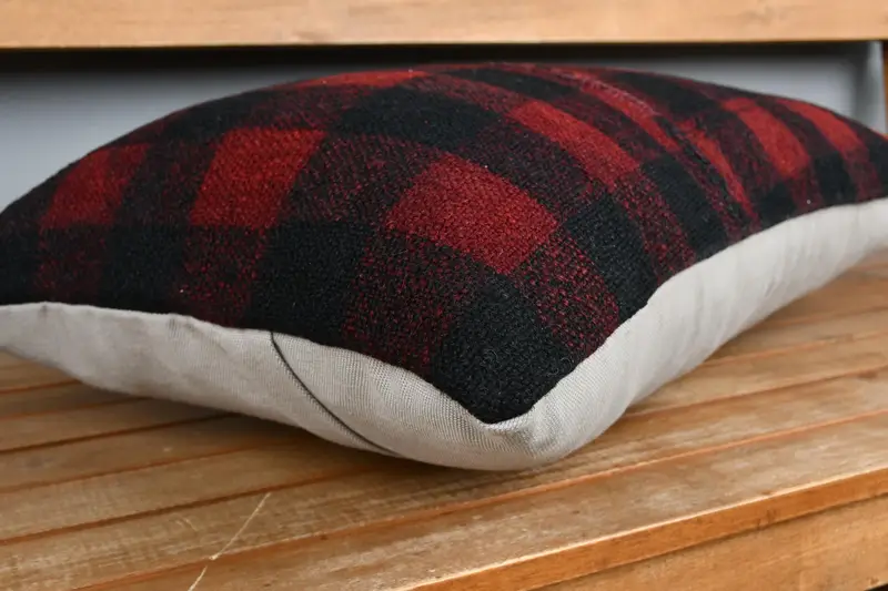 Meditation Cushion Cover, Turkish Pillow, Pillow Sham, Christmas Pillow Case, Handmade Kilim Cushion, 16x24 Black Cushion Case, Home Decor Pillow - 3