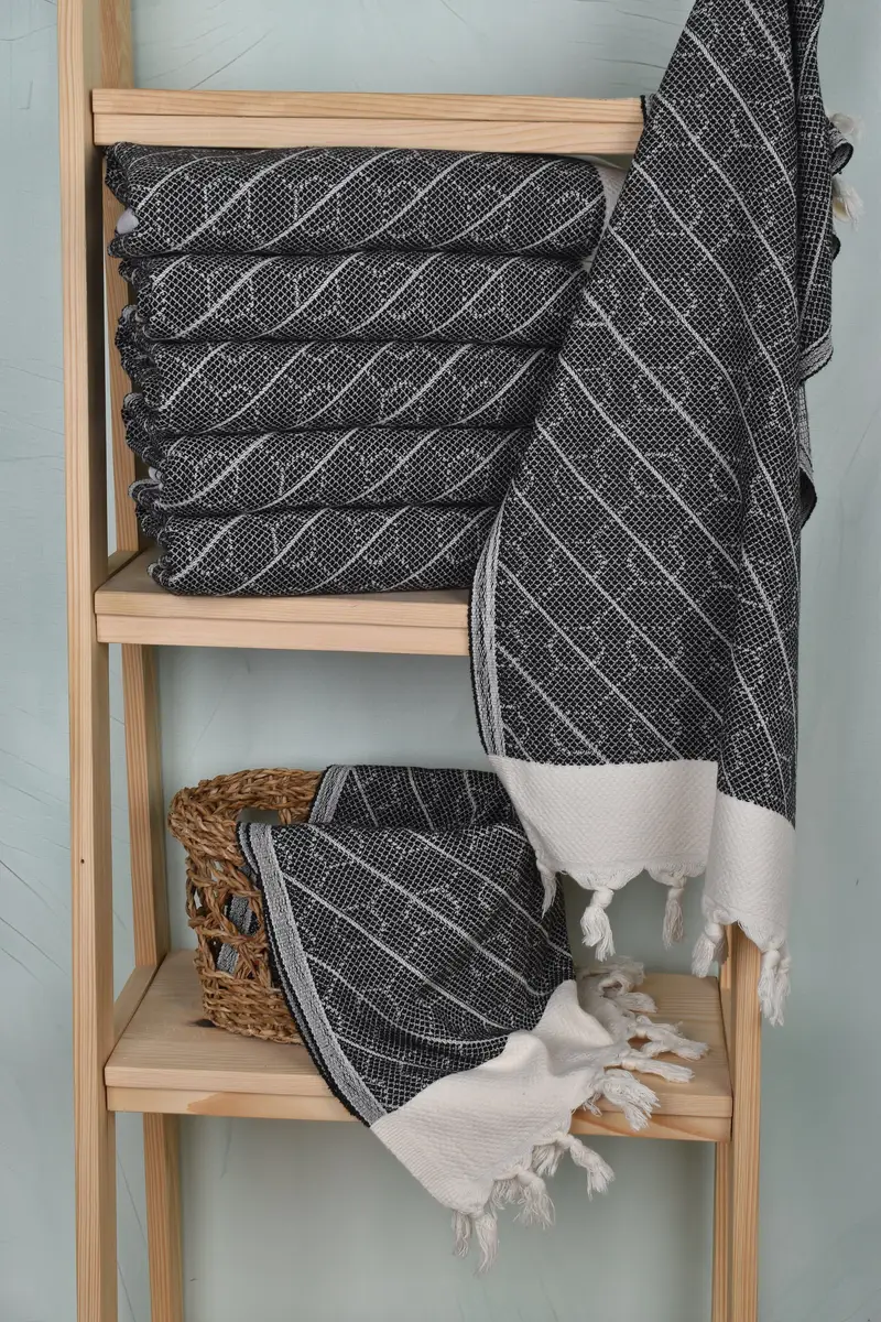 Gym Towel, Personalized Kitchen Towel, Valentines Day Gift, Boyfriend Gift, 36x18 Cotton Geometric Towel, Turkish Hand Towel, Custom Hand Towel - 3