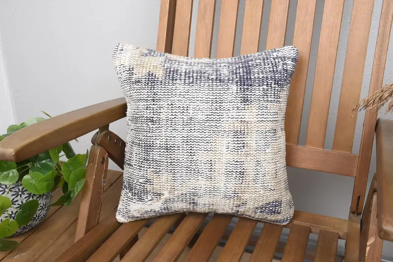14x14 inch Throw Antique Pillow, DesignerBeige Pillow Case - 1