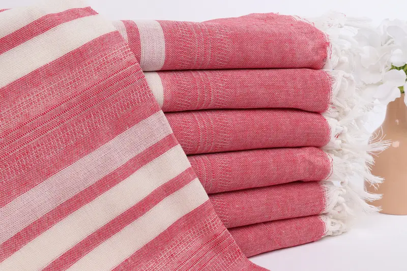Personalized Turkish Towel, Peshtemal Towel, Personalized Beach Towel, 68x40 Cotton Striped Towel, Lightweight Turkish towel, Embroidery Towels - 1