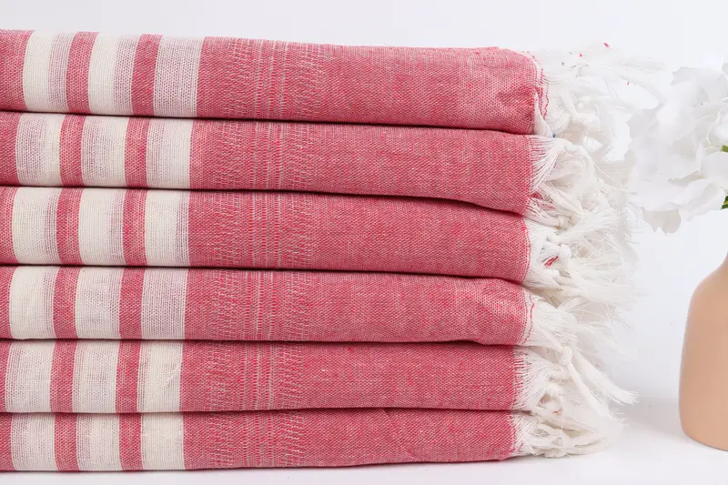 Personalized Turkish Towel, Peshtemal Towel, Personalized Beach Towel, 68x40 Cotton Striped Towel, Lightweight Turkish towel, Embroidery Towels - 3