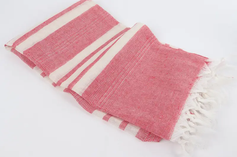 Personalized Turkish Towel, Peshtemal Towel, Personalized Beach Towel, 68x40 Cotton Striped Towel, Lightweight Turkish towel, Embroidery Towels - 6