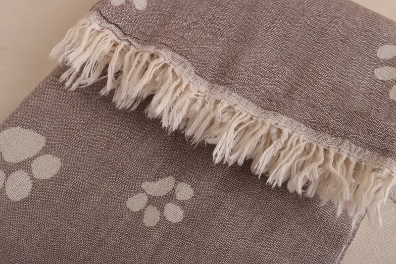 Anniversary Gift For Her, Best Friend Wedding Gift, Gift For Her, Monogrammed Beach Towel, 70x36 Cotton Paw Design Towel, Soft towel - 6