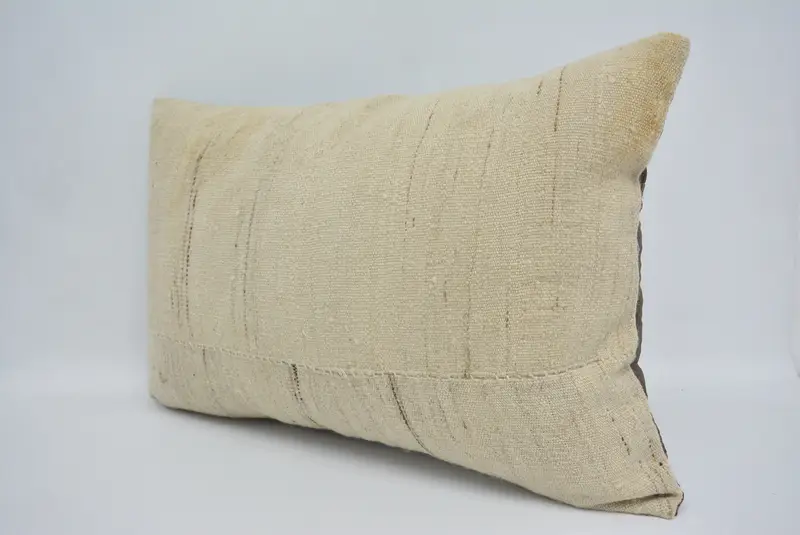 Kilim Pillow Cover, Chair Cushion Cover, Kilim Pillow, Neutral Cushion Cover, Kilim Cushion Sham, 16x24 Beige Cushion, Cushion - 4