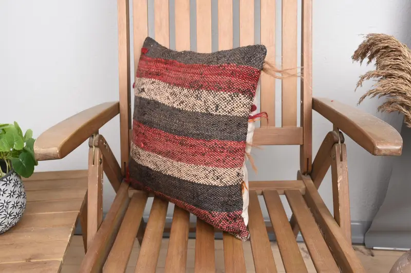 16x16 Red Pillow Cover, Cushion Cover, Pillow for Couch, Bright Cushion Cover, Vintage Pillow, Oriental Pillow Cover, Antique Pillows - 3