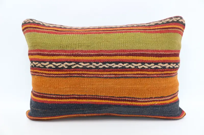 Cushion, Vintage Pillow, Gift Pillow, 16x24 Orange Pillow Cover, Antique Pillows, Sofa Pillow Sham, Armchair Cushion Case, Decorative Cushion Cover - 1