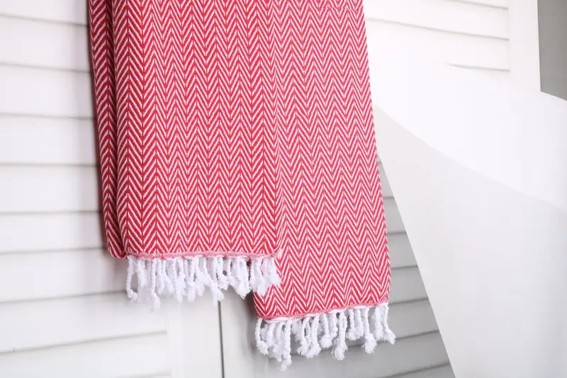Monogrammed Beach Towel, Personalized Wedding Gift, Bridesmaid Favors, 68x40 Cotton Zig zag Towel, Monogram Turkish Towel, Organic Towel - 8