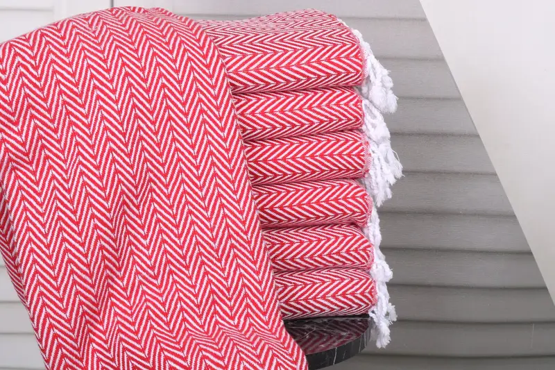 Monogrammed Beach Towel, Personalized Wedding Gift, Bridesmaid Favors, 68x40 Cotton Zig zag Towel, Monogram Turkish Towel, Organic Towel - 1