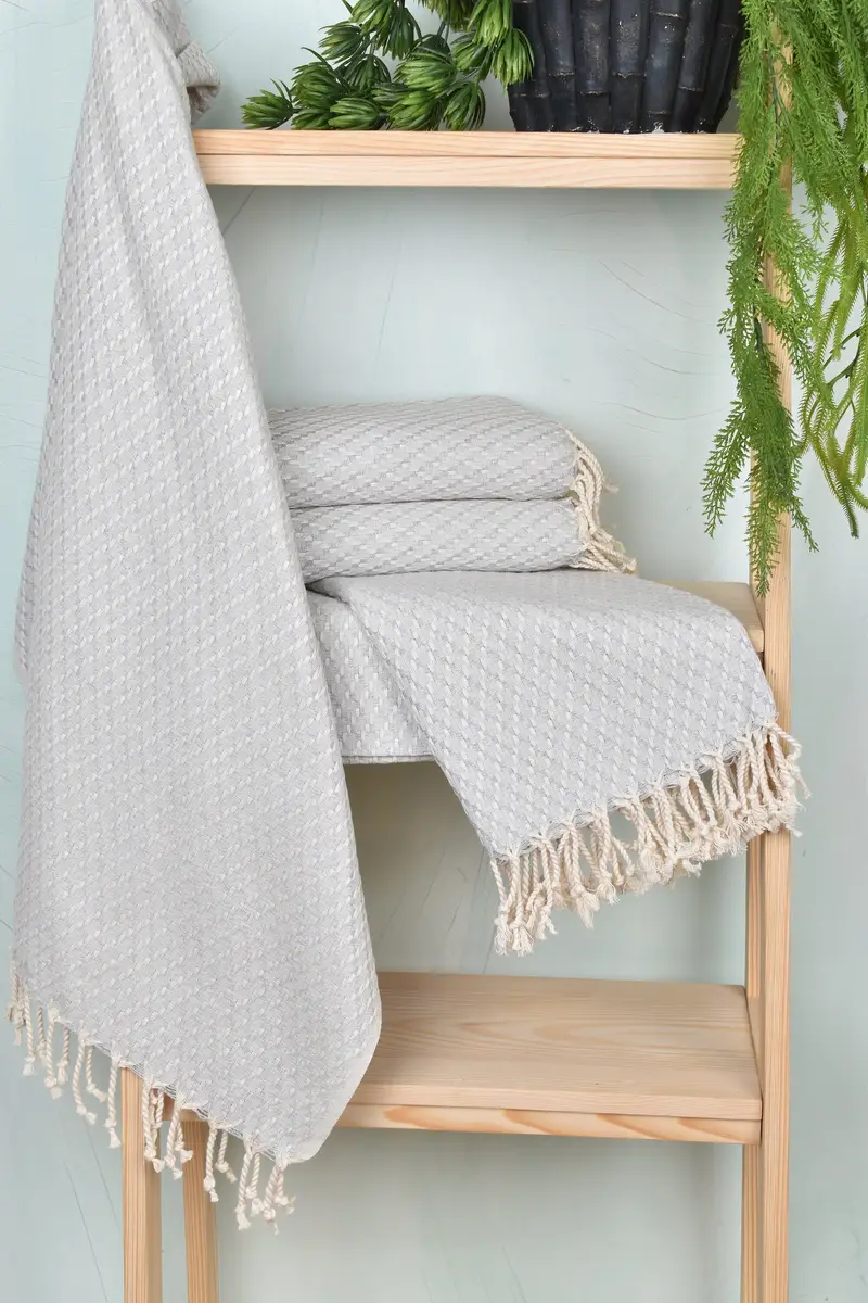 Custom Wedding Gift, Gift For Him, Gym Towel, Handmade Turkish hammam towel, Personalized Gift, Grandma Gift, 68x40 Cotton Geometric Towel - 6