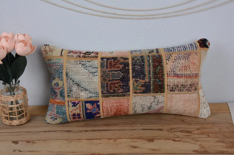 Interior Designer Pillow, Gift Pillow, 12x24 Brown Pillow Cover, Aesthetic Pillow, Floor Cushion, Kilim Pillow Cover, Cushion Cover - 2
