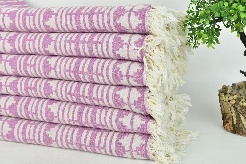 Bridemaids Beach Towel, Gift Boxes Towel, 70x40 Cotton Kilim Design Towel, Bridesmaid Gifts, Beach Towel Gift, Holiday Towel, Organic Turkish towel - 5