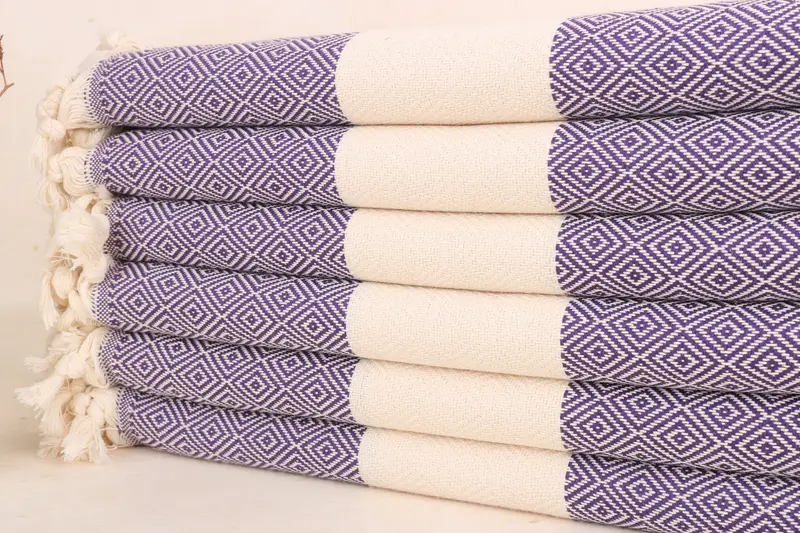 Bachelorette-Handtuch aus türkischer Bio-Baumwolle, Lila, 40 x 71 Zoll