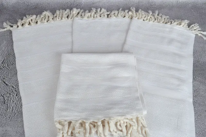 40x18 Cotton Diamond Towel, Personalized Hand Towel, Bridal Shower Favor, Travel Towel, Turkish Hand Towel, Personalized Dish Towel, Summer Gift - 4
